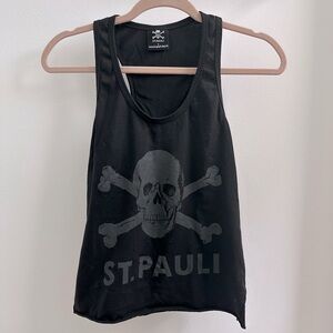 Black St. Pauli Skull Tank Top